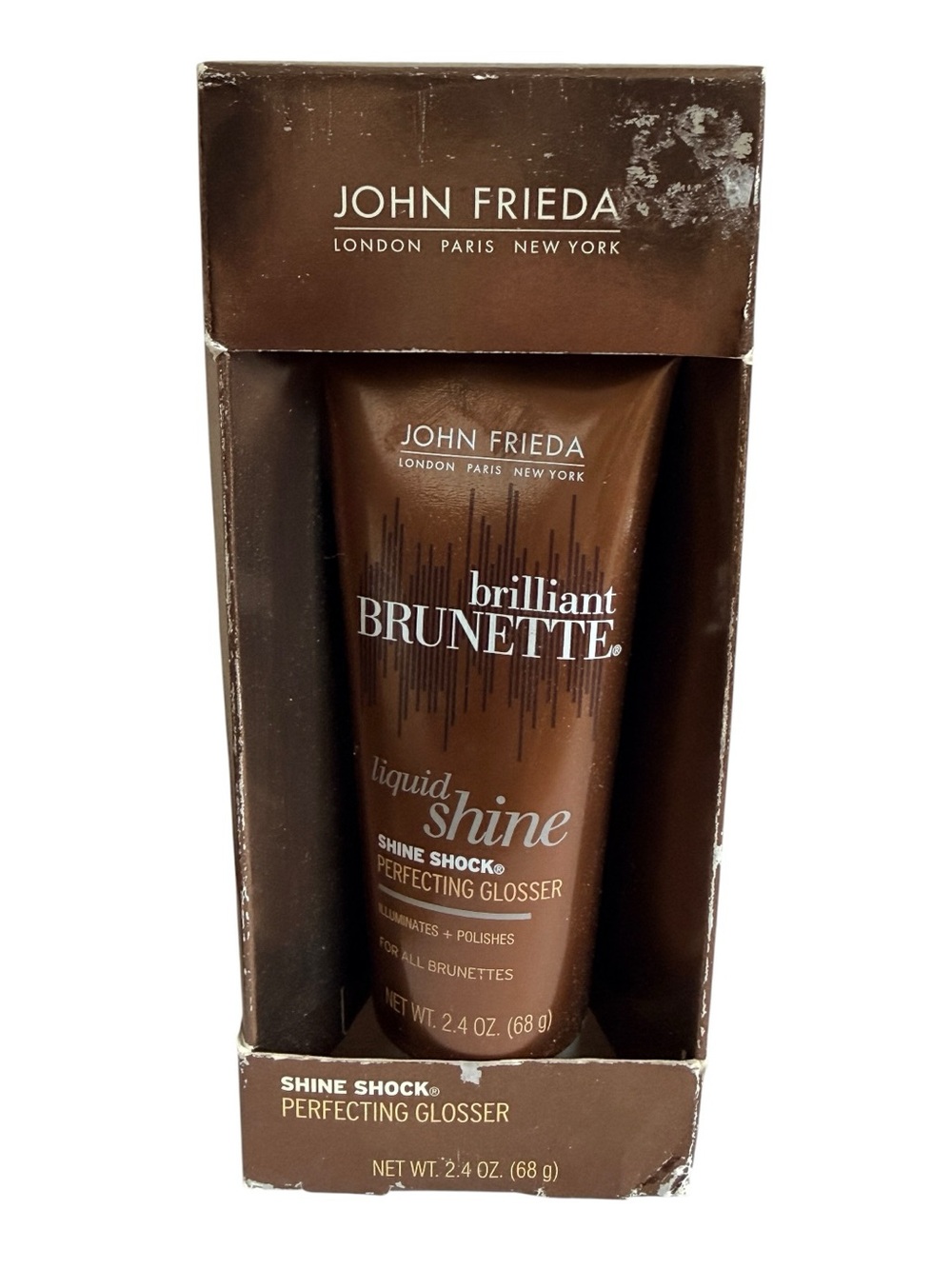 John Frieda Brilliant Brunette Shine Shock Leave On Perfecting Glosser 2.4 oz